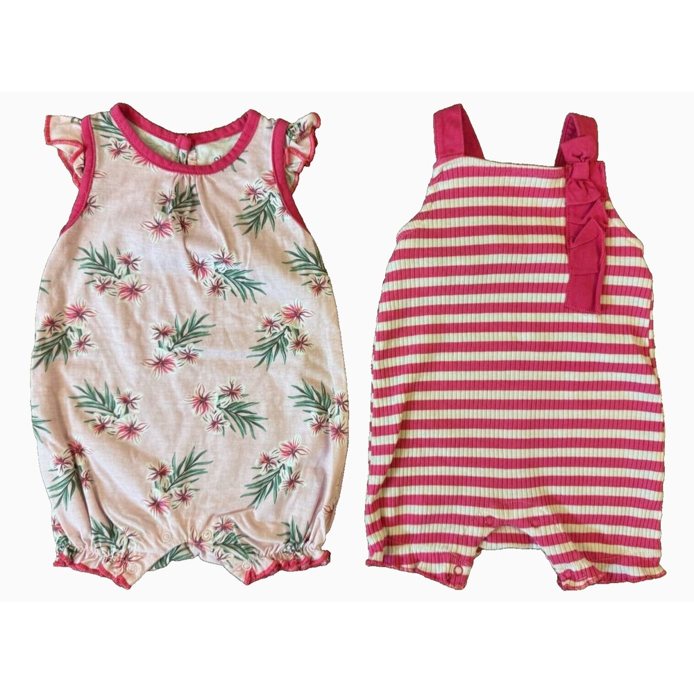 Chick Pea Baby Girl Clothes Lot 6/9 Months Rompers Shorts Summer Outfits Lot